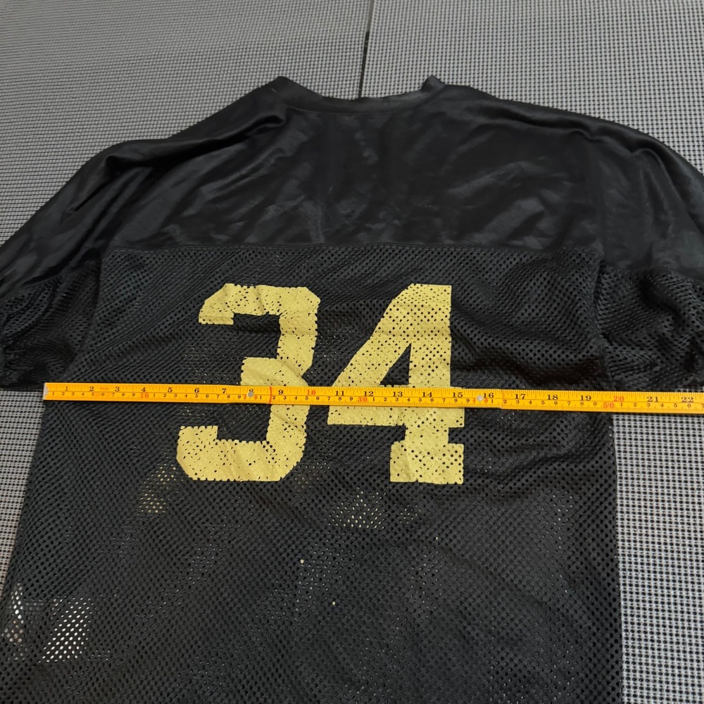 Alleson Athletic River Dell Football Jersey Black Gold Mesh Practice Shirt S/M - Picture 5 of 5
